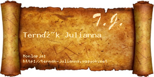 Ternák Julianna névjegykártya